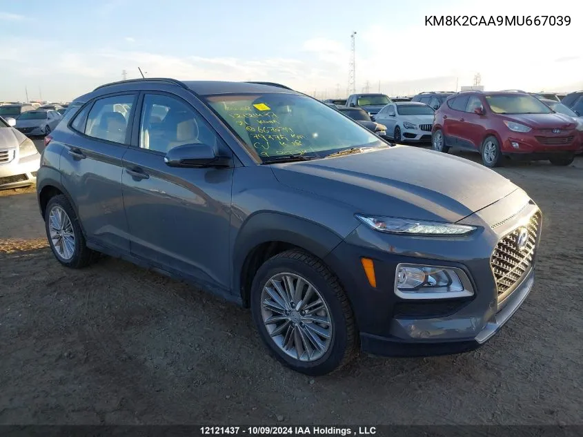 KM8K2CAA9MU667039 2021 Hyundai Kona Sel