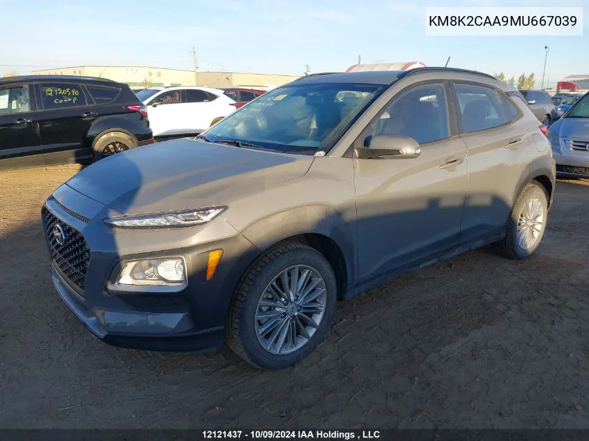 KM8K2CAA9MU667039 2021 Hyundai Kona Sel