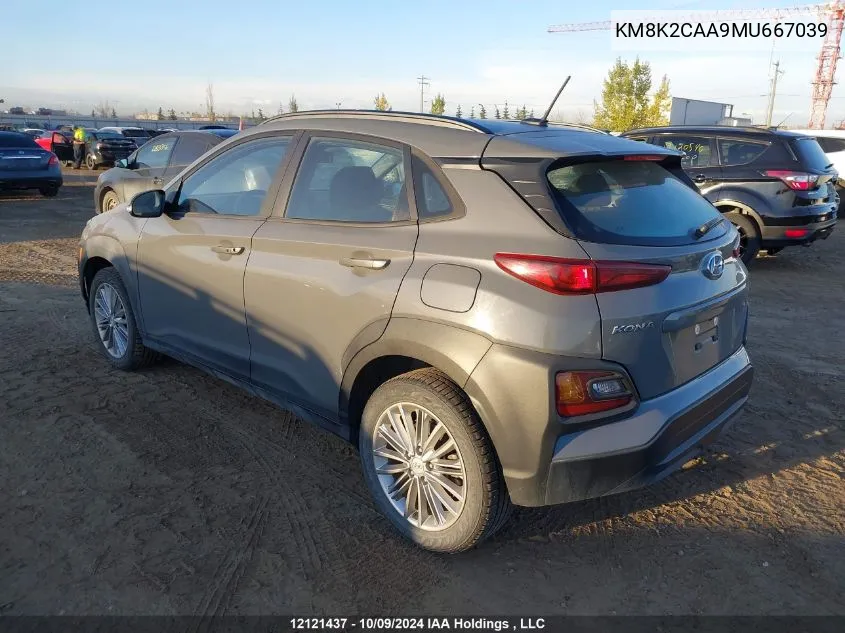 KM8K2CAA9MU667039 2021 Hyundai Kona Sel