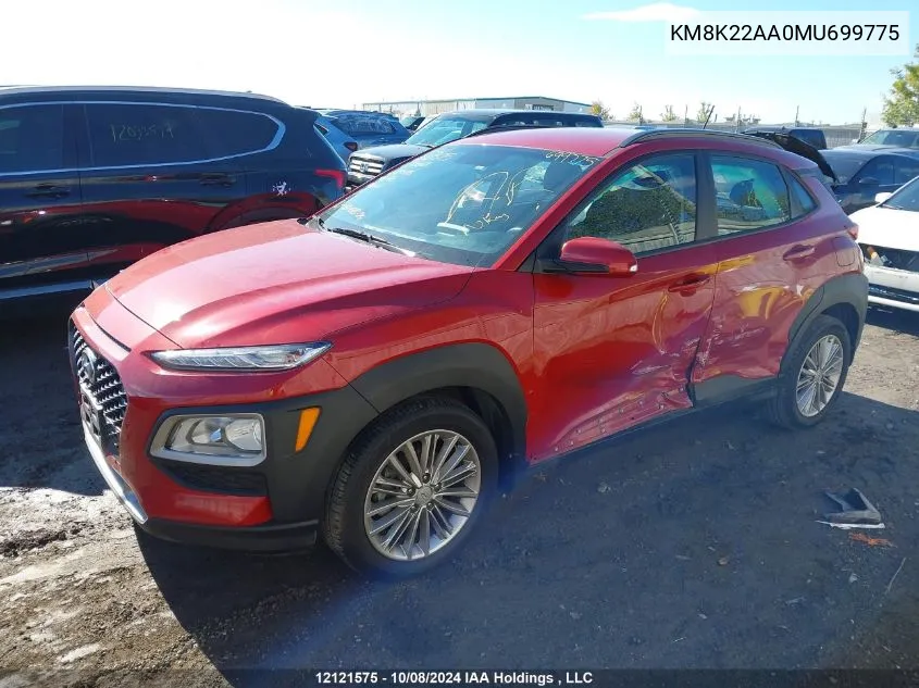 KM8K22AA0MU699775 2021 Hyundai Kona