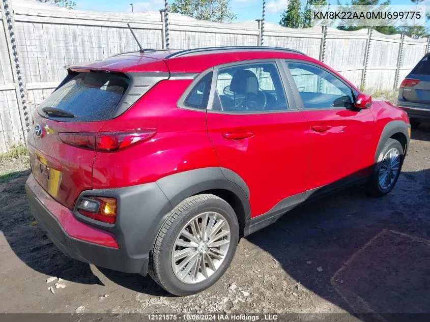 KM8K22AA0MU699775 2021 Hyundai Kona