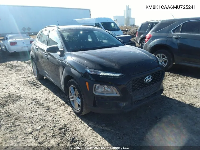 2021 Hyundai Kona Essential Awd VIN: KM8K1CAA6MU725241 Lot: 12137039