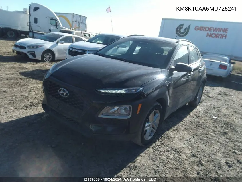 2021 Hyundai Kona Essential Awd VIN: KM8K1CAA6MU725241 Lot: 12137039