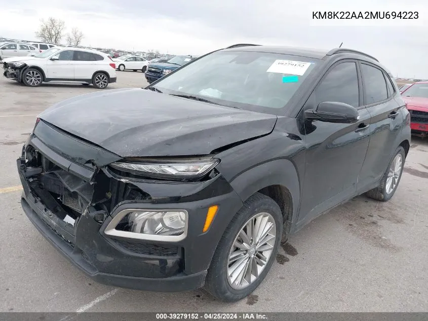 KM8K22AA2MU694223 2021 Hyundai Kona Sel