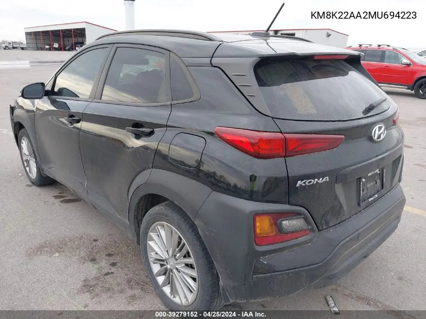 KM8K22AA2MU694223 2021 Hyundai Kona Sel