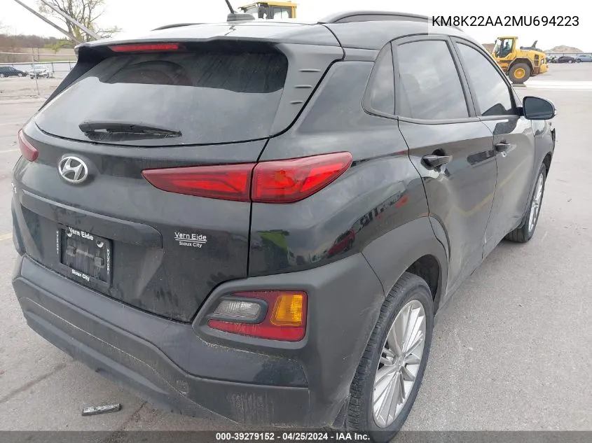 KM8K22AA2MU694223 2021 Hyundai Kona Sel