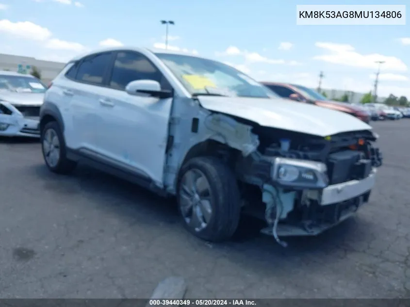 KM8K53AG8MU134806 2021 Hyundai Kona Electric Ultimate