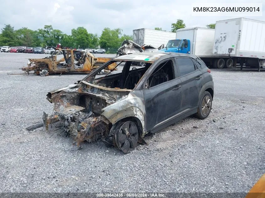 KM8K23AG6MU099014 2021 Hyundai Kona Electric Sel