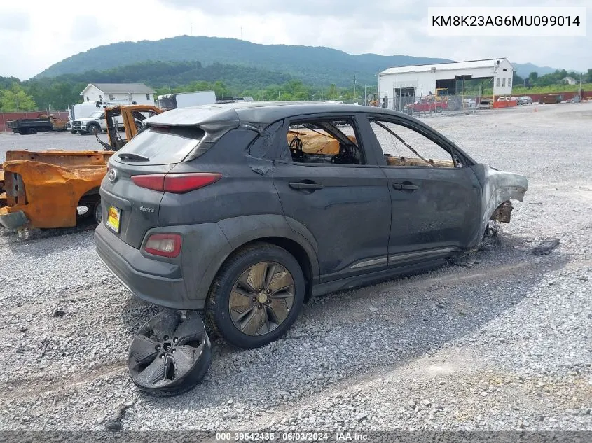 KM8K23AG6MU099014 2021 Hyundai Kona Electric Sel