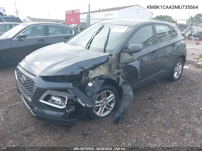 KM8K1CAA3MU735564 2021 Hyundai Kona Se