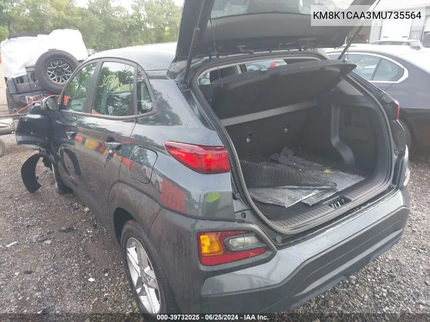 KM8K1CAA3MU735564 2021 Hyundai Kona Se