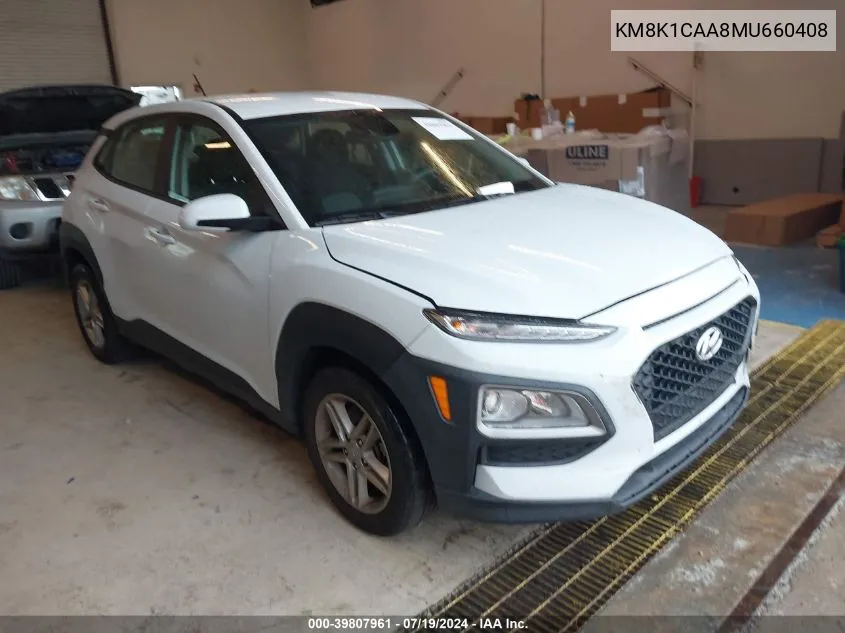 KM8K1CAA8MU660408 2021 Hyundai Kona Se