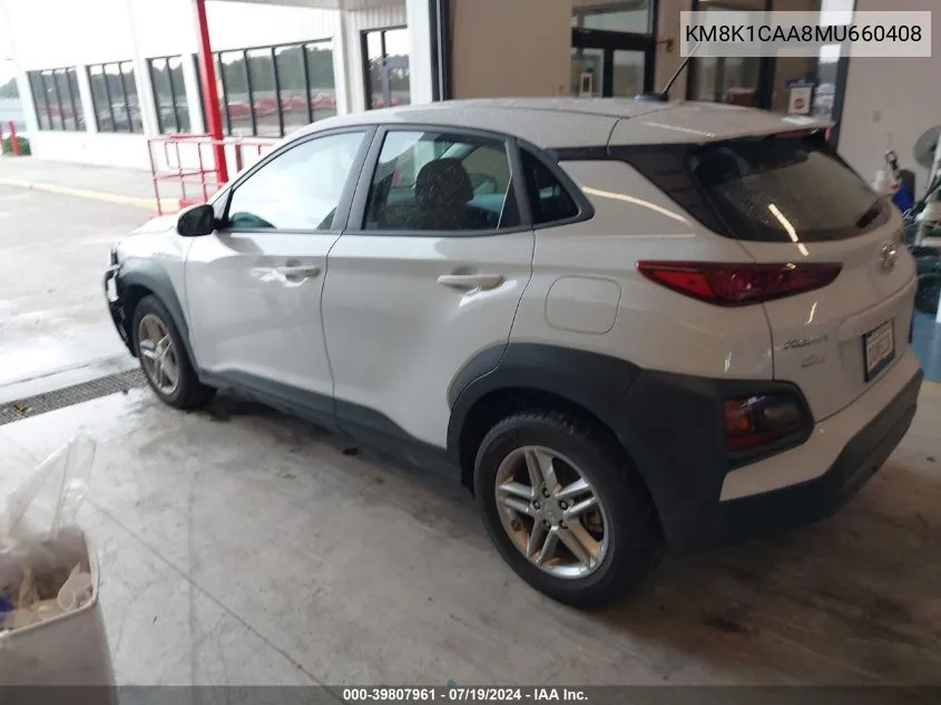 KM8K1CAA8MU660408 2021 Hyundai Kona Se