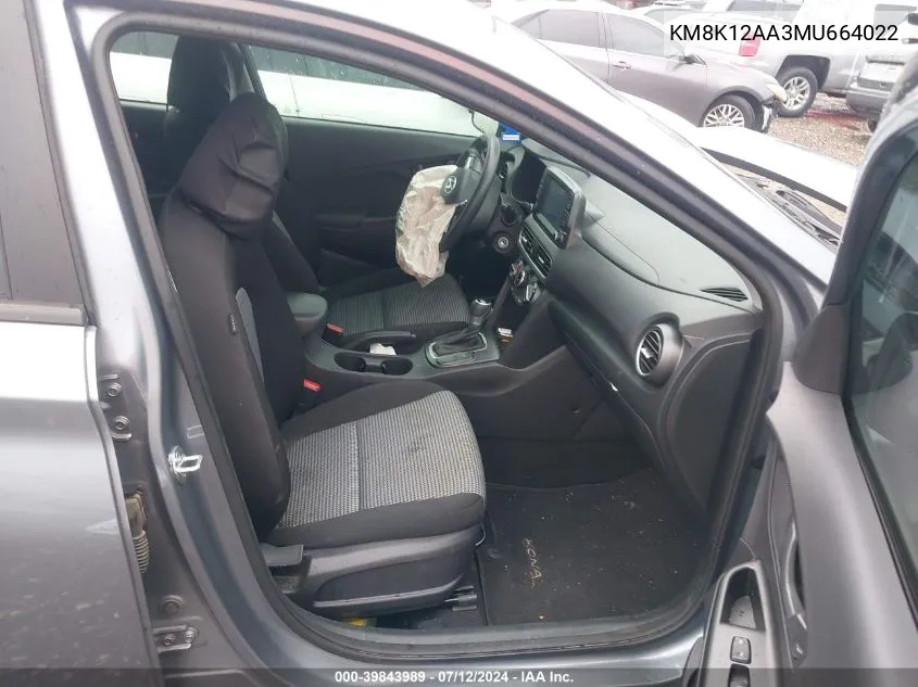 KM8K12AA3MU664022 2021 Hyundai Kona Se