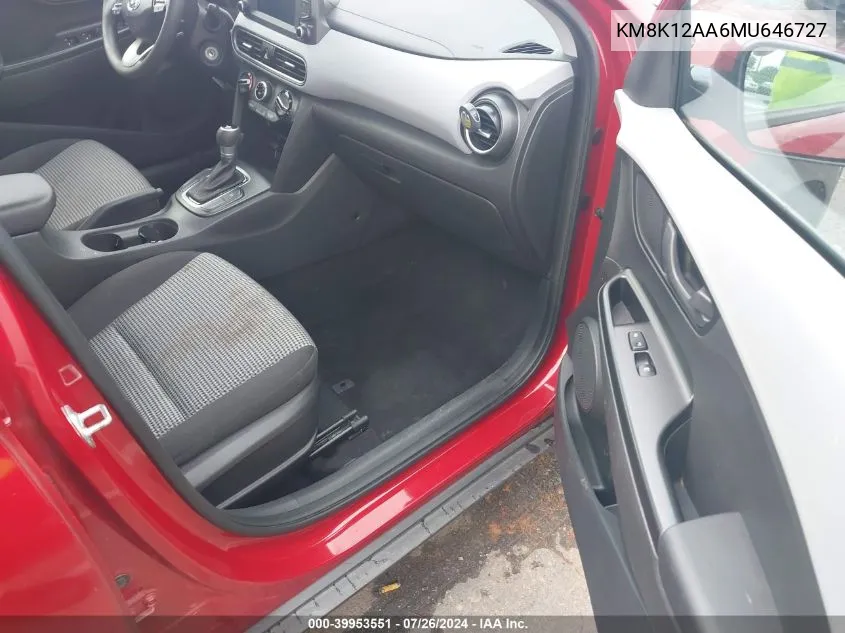 KM8K12AA6MU646727 2021 Hyundai Kona Se