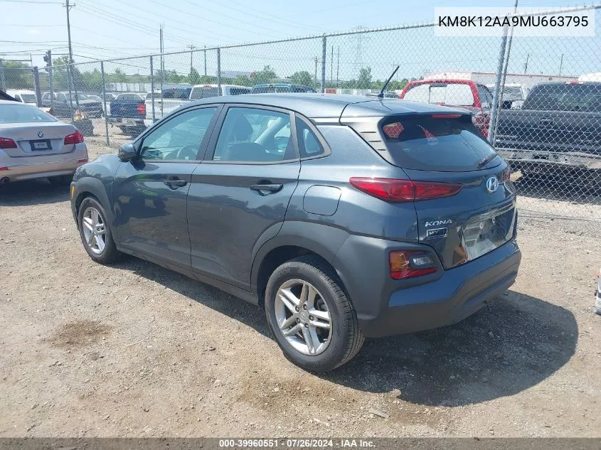 KM8K12AA9MU663795 2021 Hyundai Kona Se