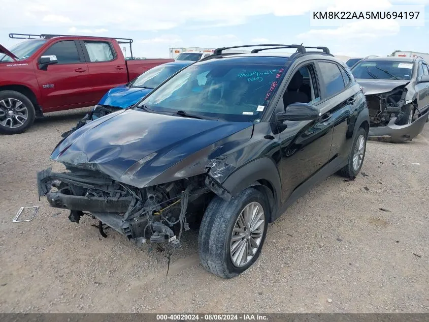 KM8K22AA5MU694197 2021 Hyundai Kona Sel