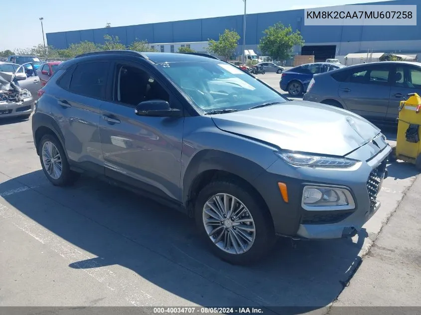 KM8K2CAA7MU607258 2021 Hyundai Kona Sel