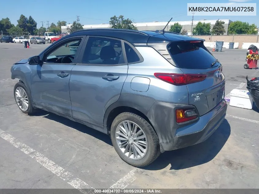 KM8K2CAA7MU607258 2021 Hyundai Kona Sel