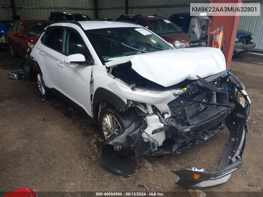 KM8K22AA3MU632801 2021 Hyundai Kona Sel