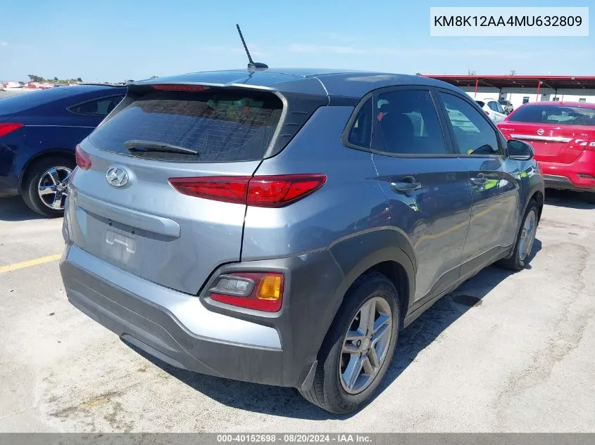 KM8K12AA4MU632809 2021 Hyundai Kona Se