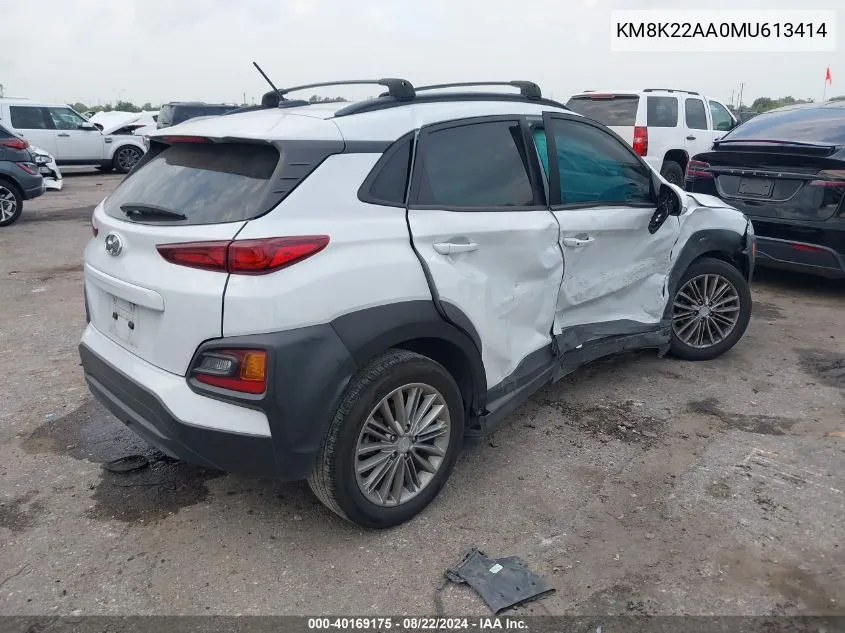 KM8K22AA0MU613414 2021 Hyundai Kona Sel