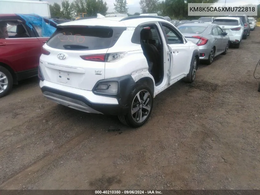 KM8K5CA5XMU722818 2021 Hyundai Kona Ultimate