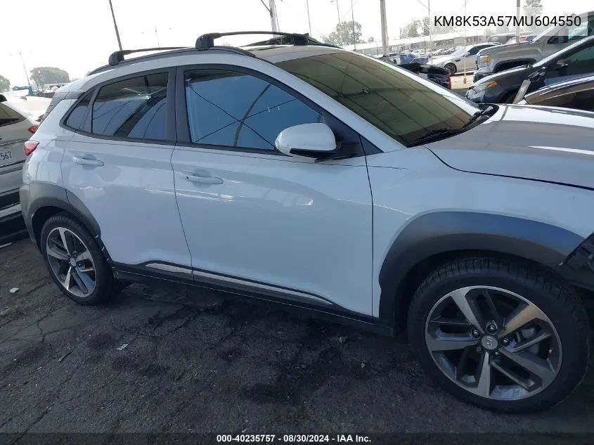 KM8K53A57MU604550 2021 Hyundai Kona Ultimate