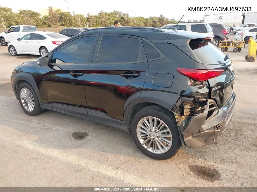 KM8K22AA3MU697633 2021 Hyundai Kona Sel