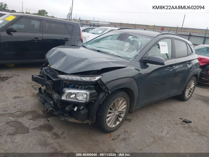 KM8K22AA8MU602094 2021 Hyundai Kona Sel