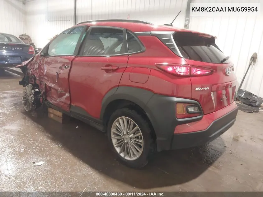 2021 Hyundai Kona Sel VIN: KM8K2CAA1MU659954 Lot: 40300460