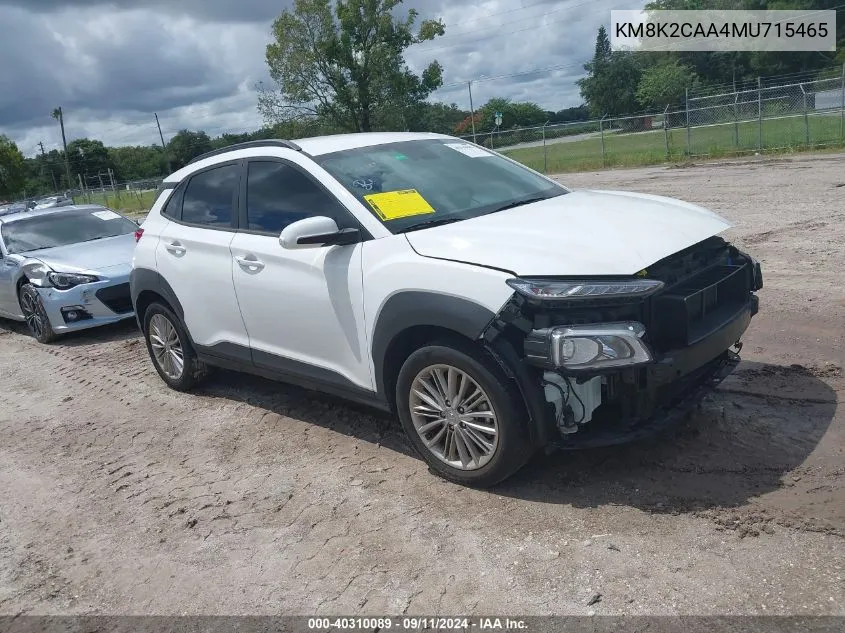 KM8K2CAA4MU715465 2021 Hyundai Kona Sel