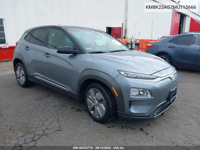 KM8K23AG7MU110666 2021 Hyundai Kona Sel