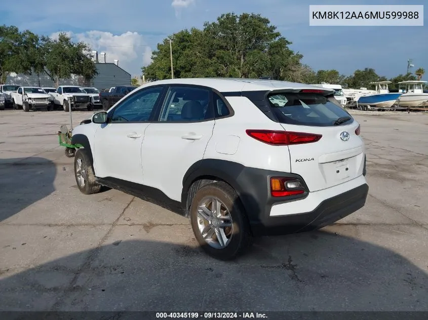 KM8K12AA6MU599988 2021 Hyundai Kona Se