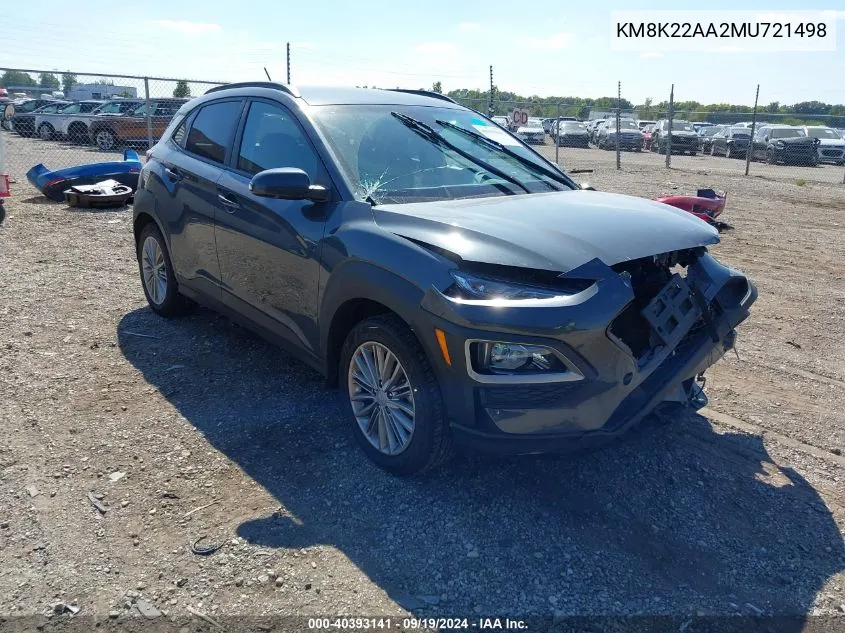 KM8K22AA2MU721498 2021 Hyundai Kona Sel