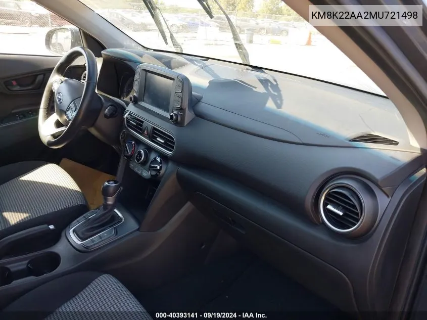 KM8K22AA2MU721498 2021 Hyundai Kona Sel