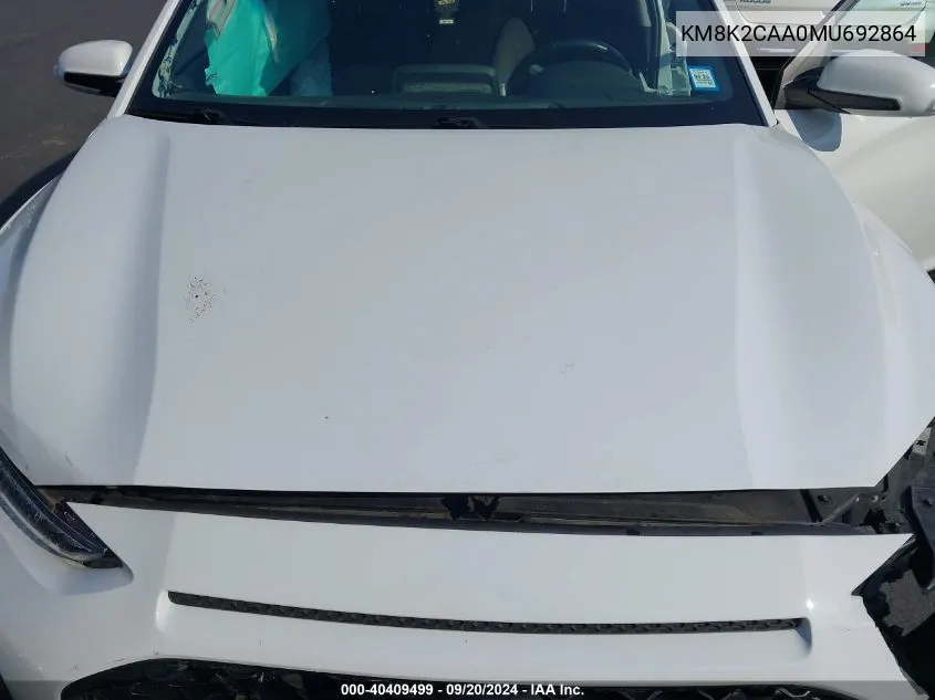 2021 Hyundai Kona Sel VIN: KM8K2CAA0MU692864 Lot: 40409499