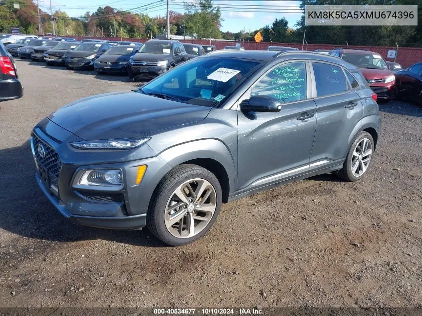 2021 Hyundai Kona Ultimate VIN: KM8K5CA5XMU674396 Lot: 40534677