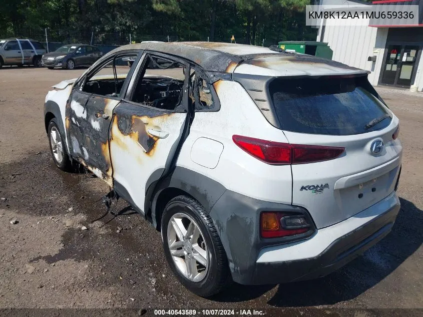 2021 Hyundai Kona Se VIN: KM8K12AA1MU659336 Lot: 40543589