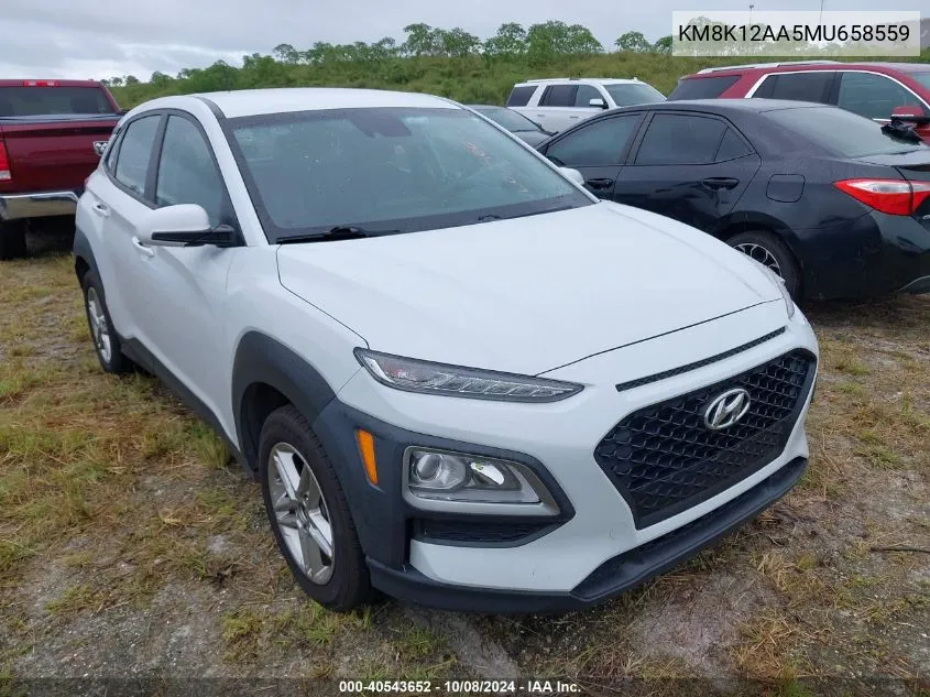 2021 Hyundai Kona Se VIN: KM8K12AA5MU658559 Lot: 40543652