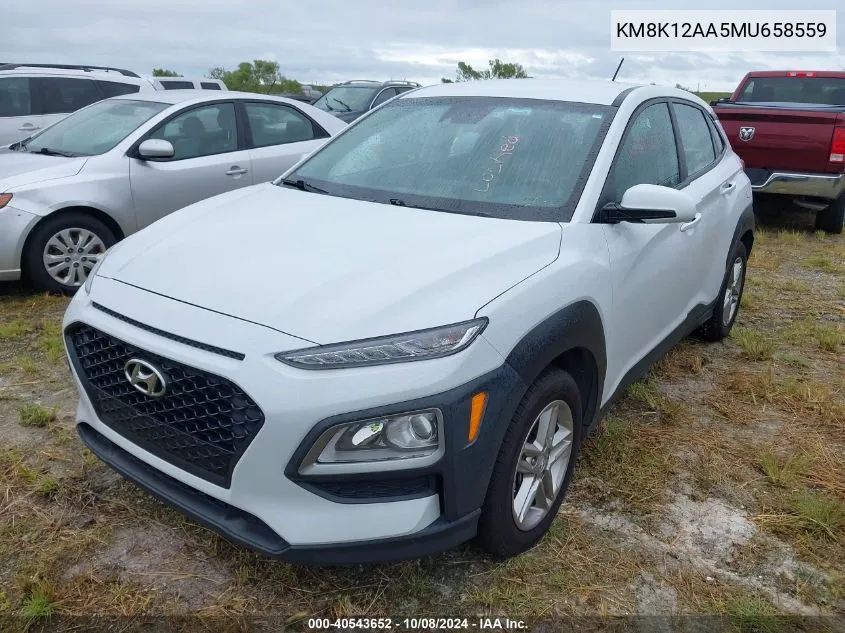 2021 Hyundai Kona Se VIN: KM8K12AA5MU658559 Lot: 40543652