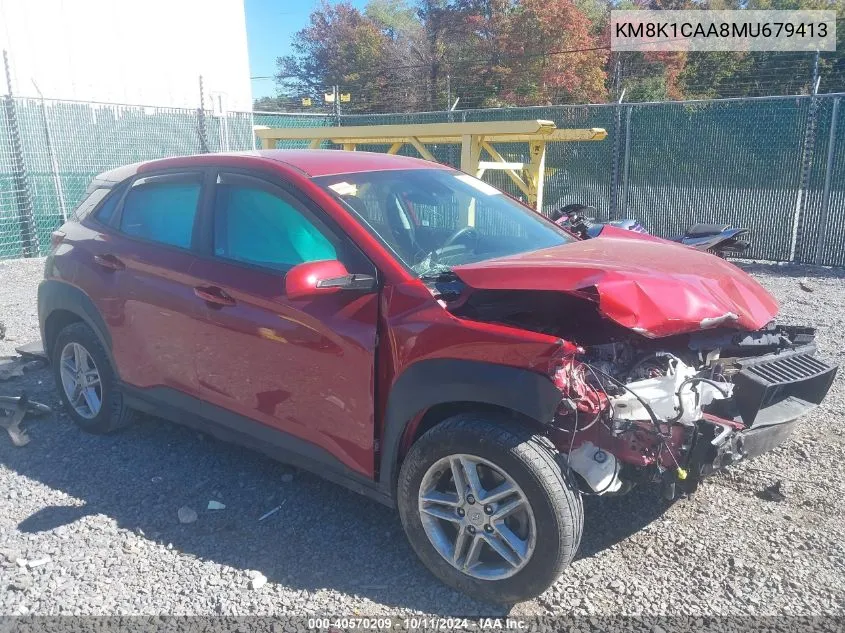 2021 Hyundai Kona Se VIN: KM8K1CAA8MU679413 Lot: 40570209