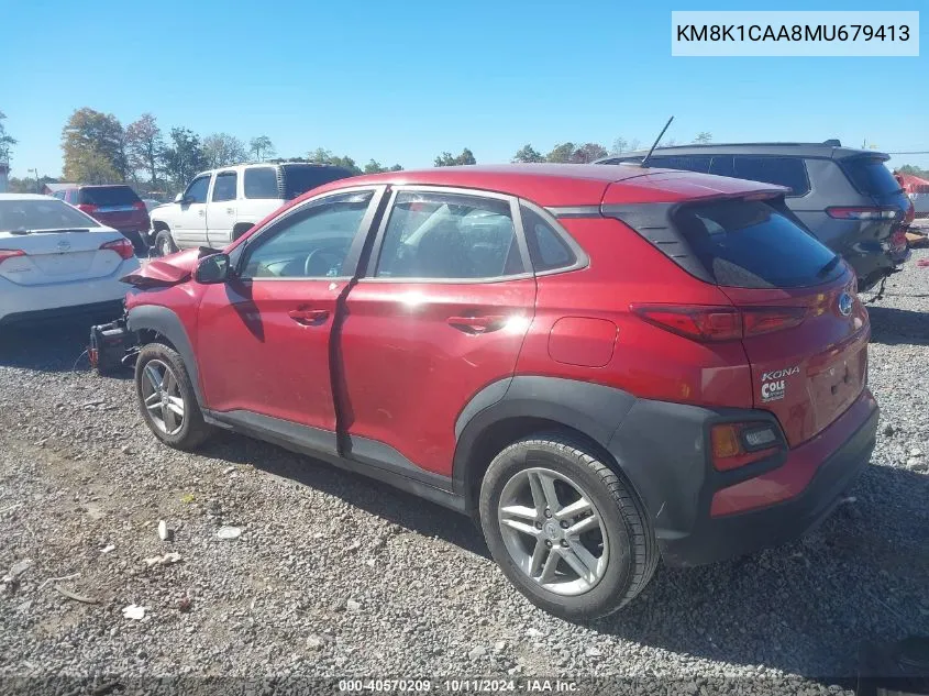 2021 Hyundai Kona Se VIN: KM8K1CAA8MU679413 Lot: 40570209