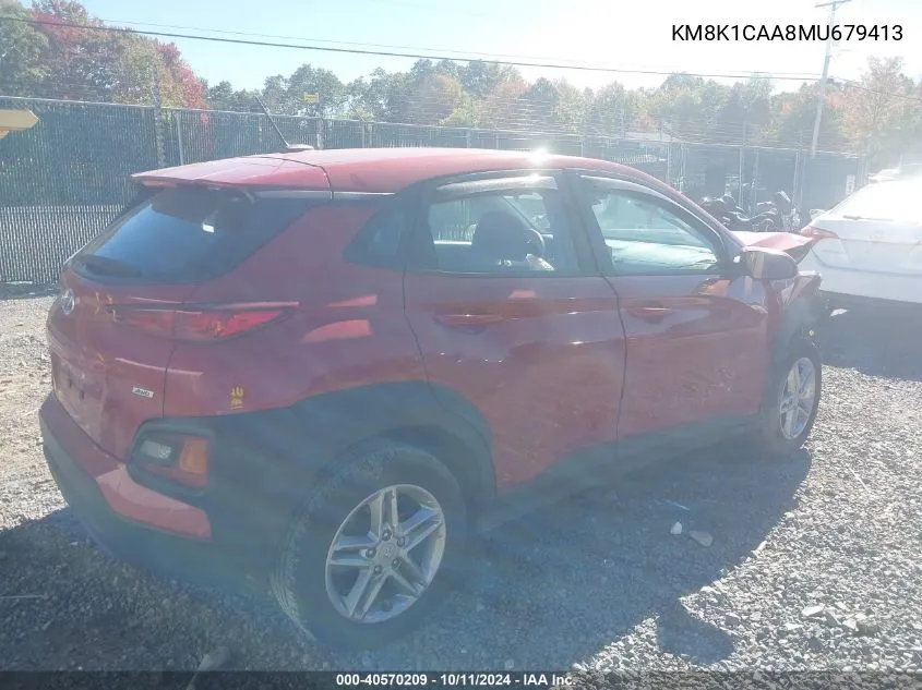 2021 Hyundai Kona Se VIN: KM8K1CAA8MU679413 Lot: 40570209