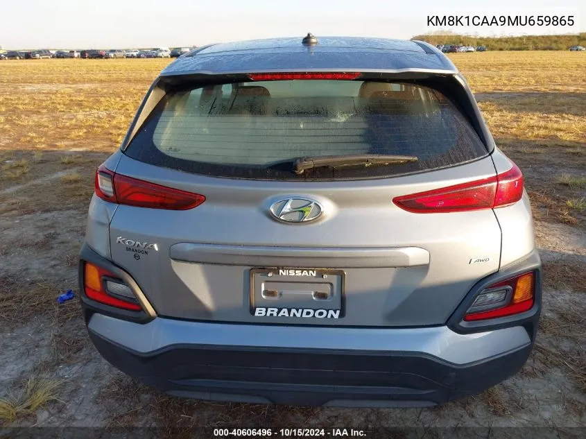 2021 Hyundai Kona Se VIN: KM8K1CAA9MU659865 Lot: 40606496