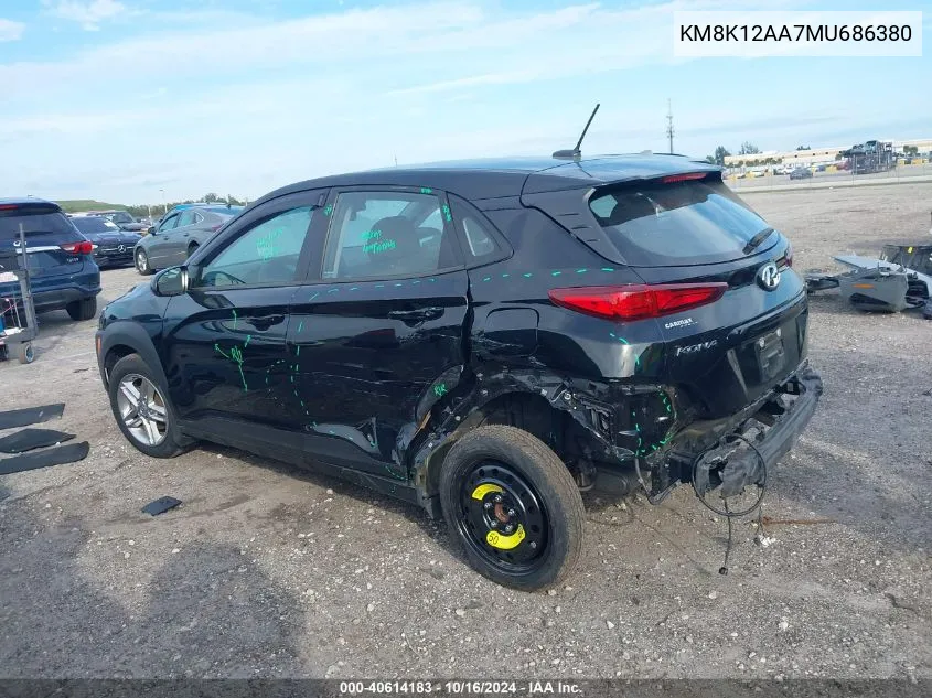 KM8K12AA7MU686380 2021 Hyundai Kona Se