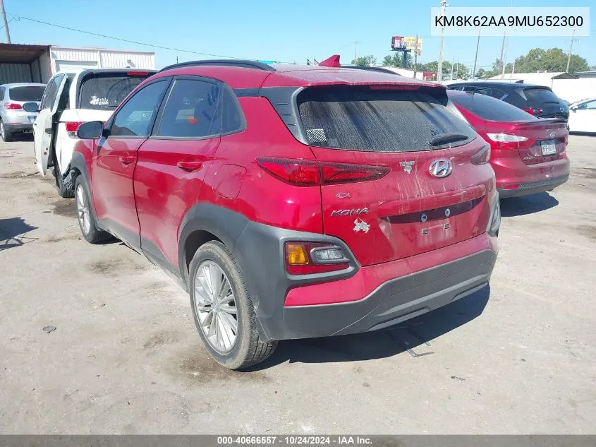 2021 Hyundai Kona Sel Plus VIN: KM8K62AA9MU652300 Lot: 40666557