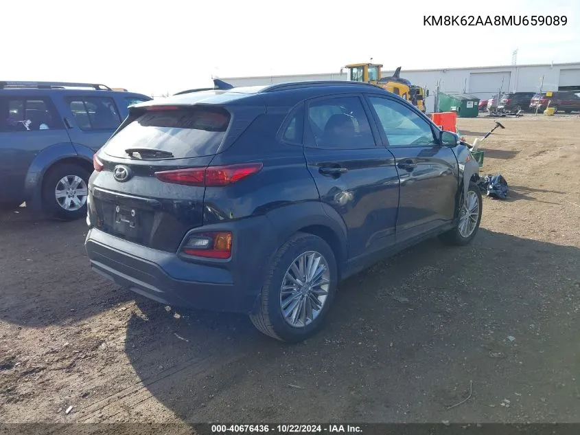 2021 Hyundai Kona Sel Plus VIN: KM8K62AA8MU659089 Lot: 40676436