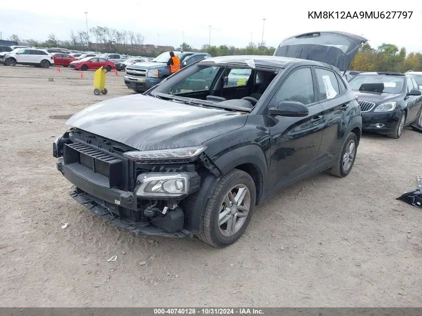 2021 Hyundai Kona Se VIN: KM8K12AA9MU627797 Lot: 40740128