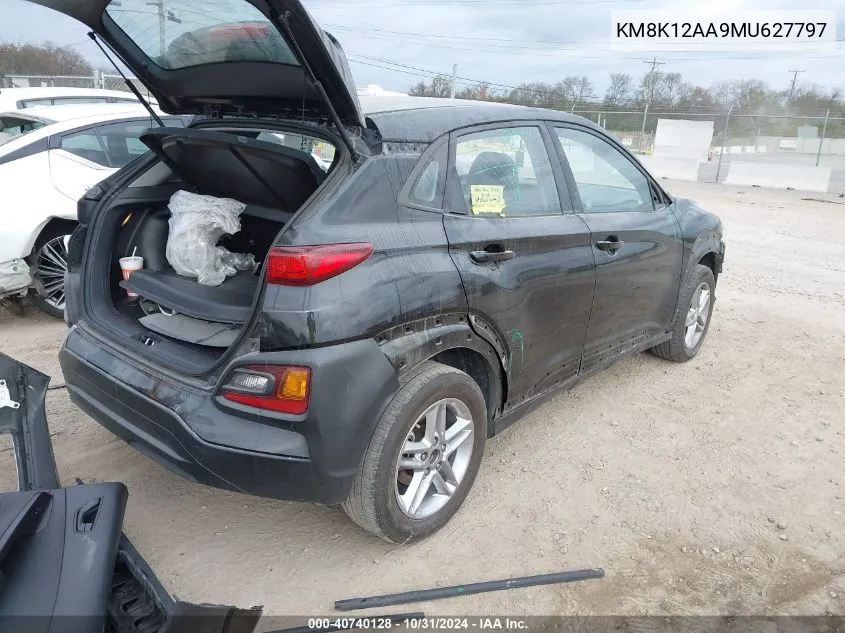 2021 Hyundai Kona Se VIN: KM8K12AA9MU627797 Lot: 40740128